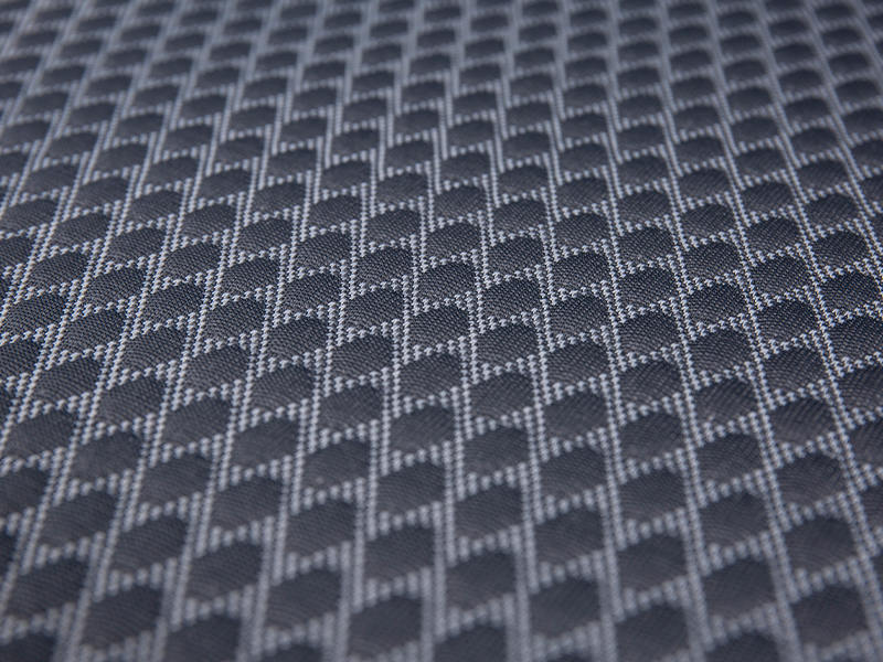 Strikket madrassstoff i jacquard polyester